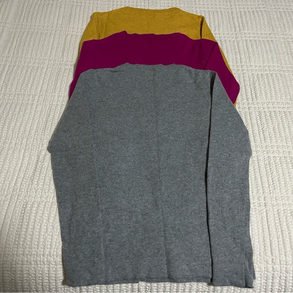 J. Crew Women's Sweater Set - Magenta, Mustard, Gray - Picture 4 of 7